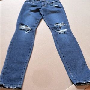 Joes Skinny Distressed Blue Jeans